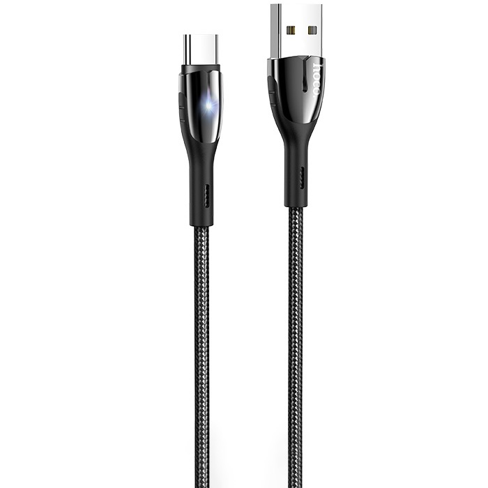 фото Кабель usb 2.0 a (m) - usb type-c (m) 1.2м hoco u89 smart indicator - черный