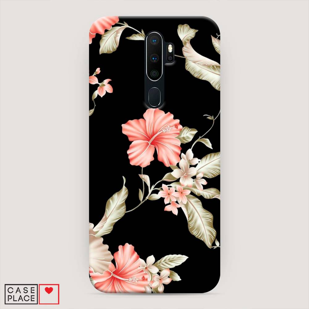 

Пластиковый чехол "Цветы на черном" на Oppo A9 (2020), 251920-6