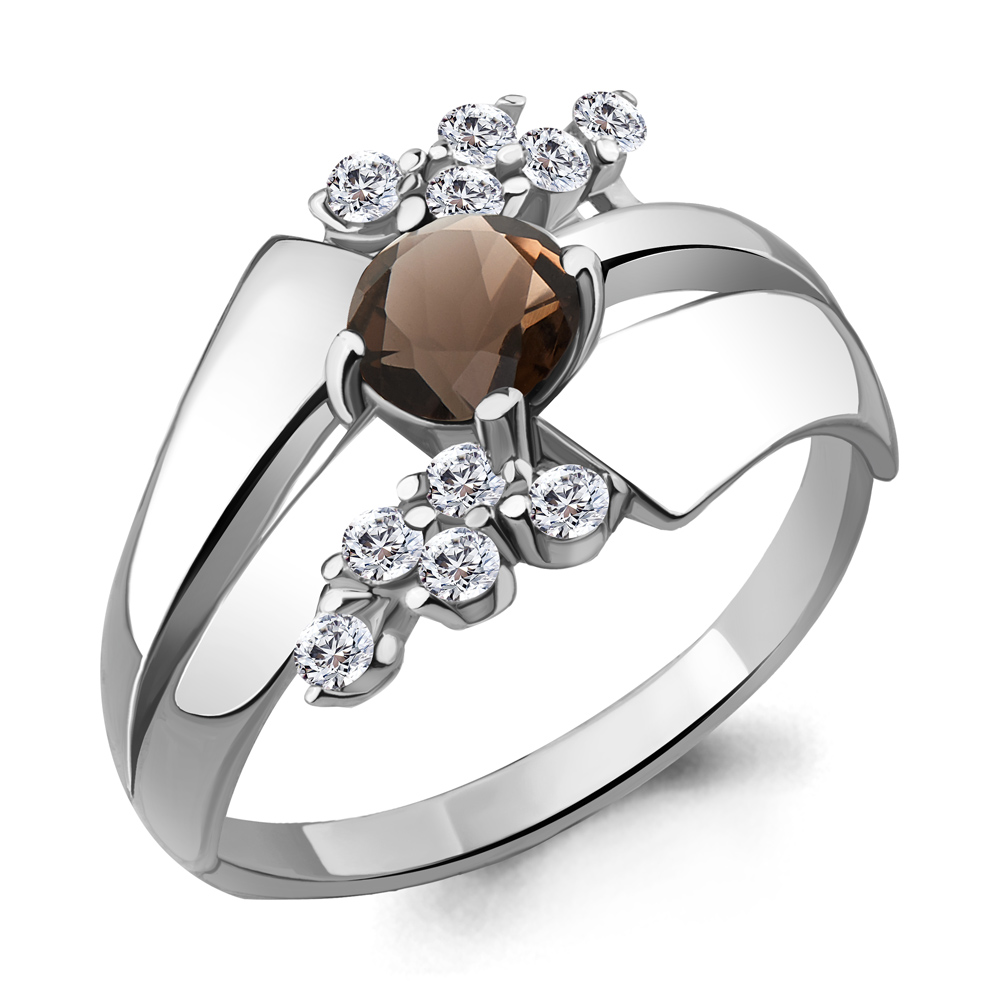 

Кольцо из серебра с кварцем р. , Aquamarine 6581401А_925_р, 6581401А_925_р