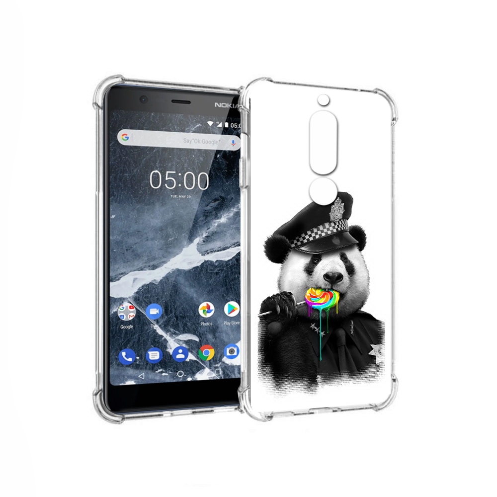 

Чехол MyPads Tocco для Nokia 5.1 Панда полиция (PT114144.121.130), Прозрачный, Tocco