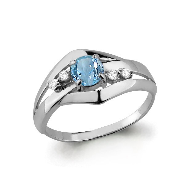 фото Кольцо из серебра с топазом р. 16,5 aquamarine 6581805_925_р