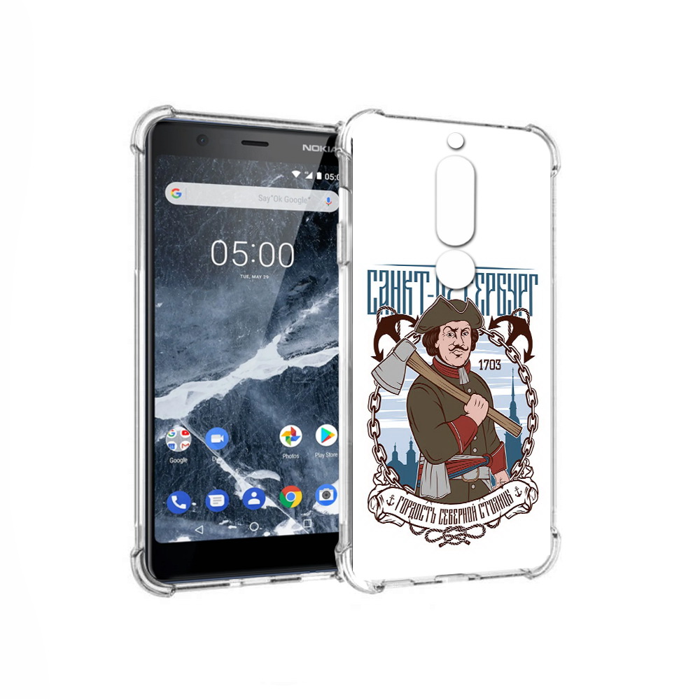 

Чехол MyPads Tocco для Nokia 5.1 Петр первый (PT114144.121.134), Прозрачный, Tocco