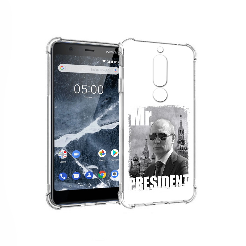 

Чехол MyPads Tocco для Nokia 5.1 Путин (PT114144.121.141), Прозрачный, Tocco