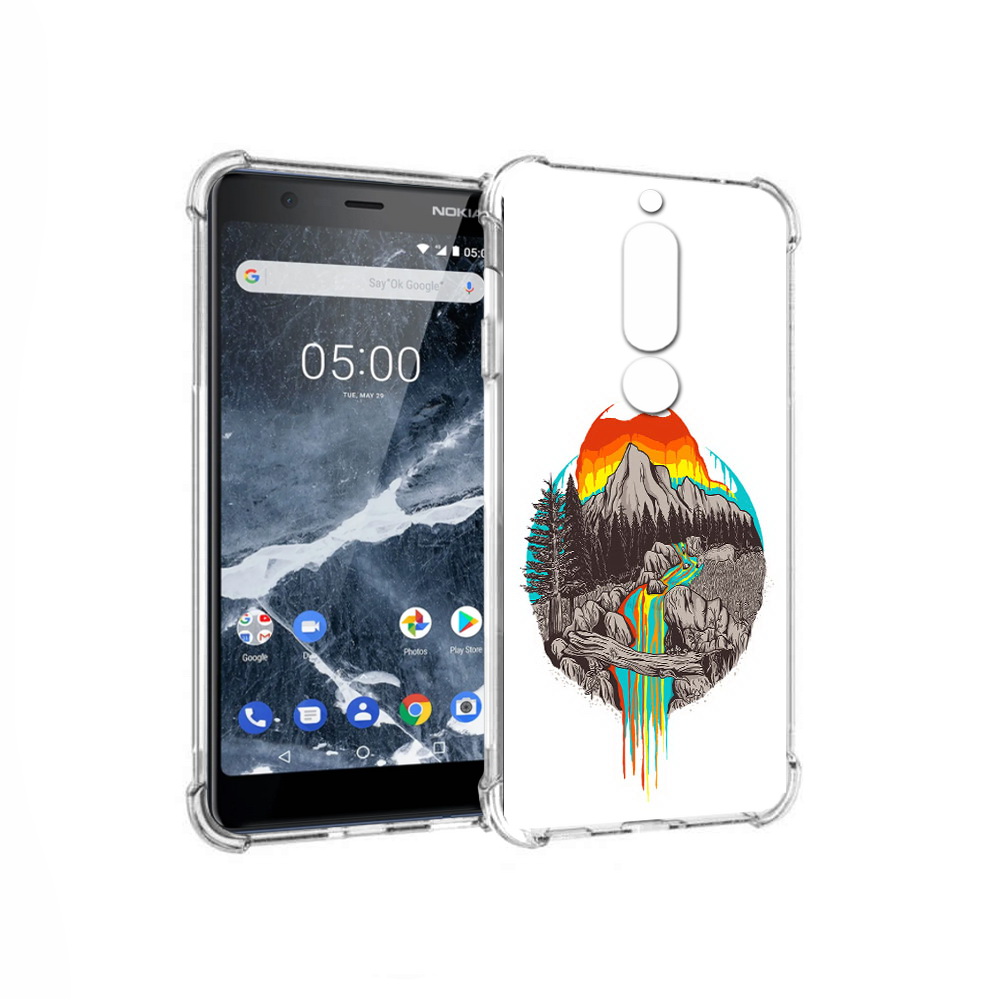 

Чехол MyPads Tocco для Nokia 5.1 Радужный водопад (PT114144.121.144), Прозрачный, Tocco