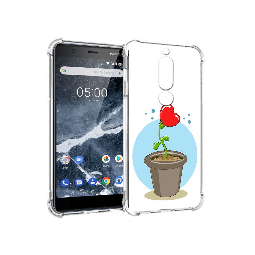 

Чехол MyPads Tocco для Nokia 5.1 Растение любви 14 февраля (PT114144.121.145), Прозрачный, Tocco