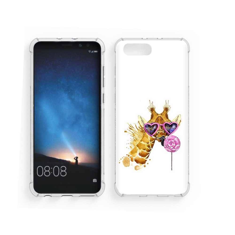 

Чехол MyPads Tocco для Honor V10 акварельный жираф (PT98539.62.217), Прозрачный, Tocco