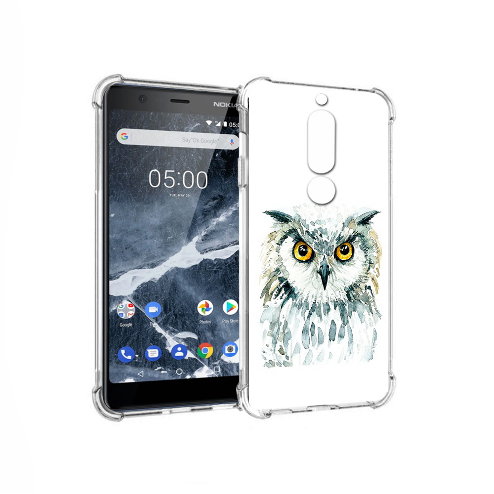 

Чехол MyPads Tocco для Nokia 5.1 Серьезная сова (PT114144.121.156), Прозрачный, Tocco