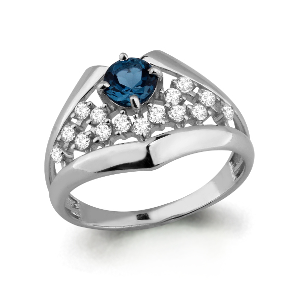 фото Кольцо из серебра с топазом р. 18,5 aquamarine 6583308а_925_з
