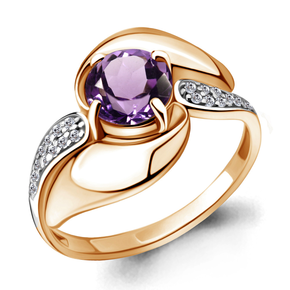 

Кольцо из серебра с аметистом р. , Aquamarine 6587104А_925_з, 6587104А_925_з