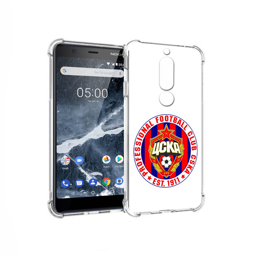 

Чехол MyPads Tocco для Nokia 5.1 ФК ЦСК логотип (PT114144.121.178), Прозрачный, Tocco