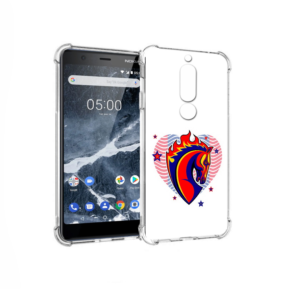 

Чехол MyPads Tocco для Nokia 5.1 ФК ЦСЛ Лошадь (PT114144.121.180), Прозрачный, Tocco
