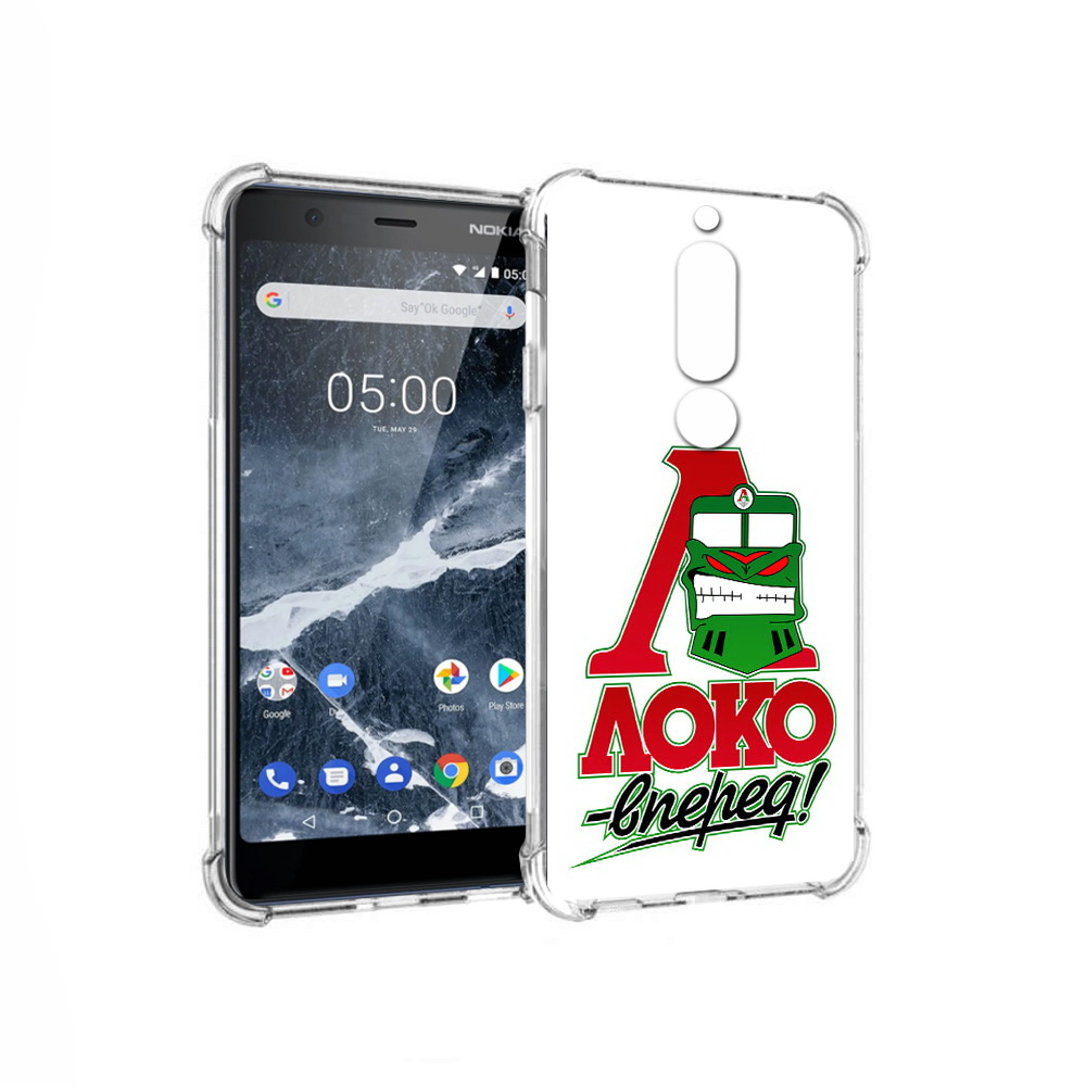 

Чехол MyPads Tocco для Nokia 5.1 ФК локо вперед (PT114144.121.181), Прозрачный, Tocco