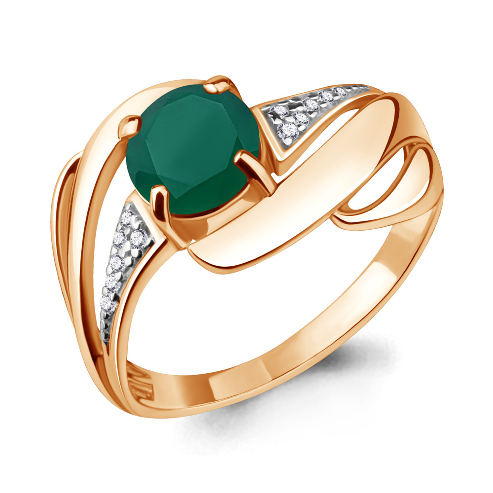 

Кольцо из серебра с агатом р. 19,5 Aquamarine 6587209А_925_з, 6587209А_925_з