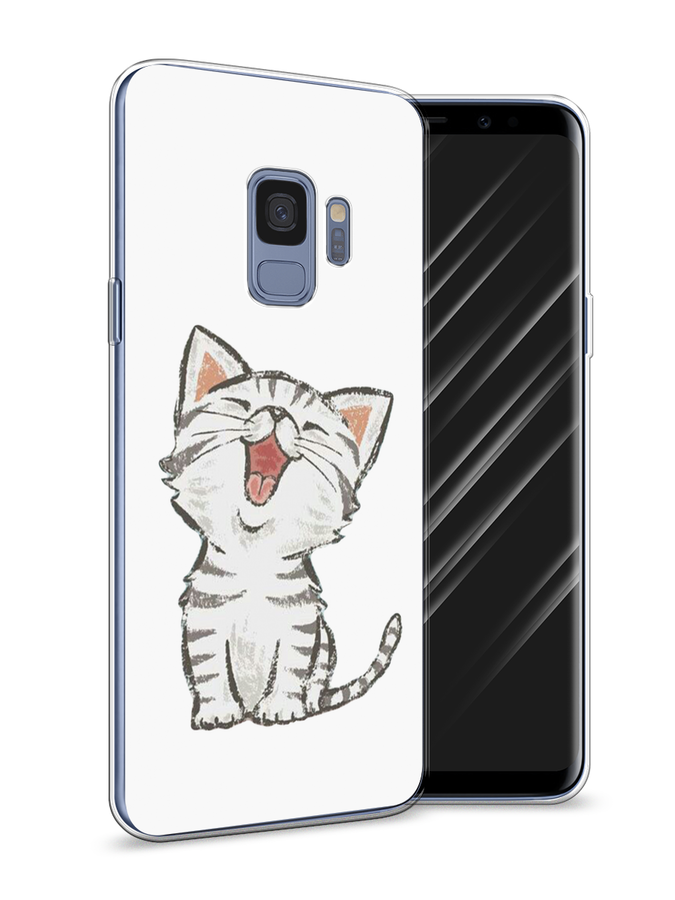 

Чехол Awog на Samsung Galaxy S9 "Котенок рисованный", Серый;белый, 25750-1