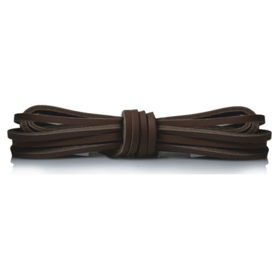 Шнурки для обуви Bergal 8716696 кожаные, 3 мм, 150 см, коричневый, пара