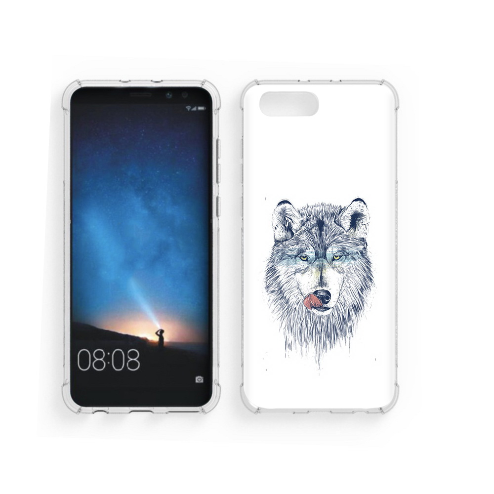 

Чехол MyPads Tocco для Honor V10 голодгый волк (PT98539.62.292), Прозрачный, Tocco