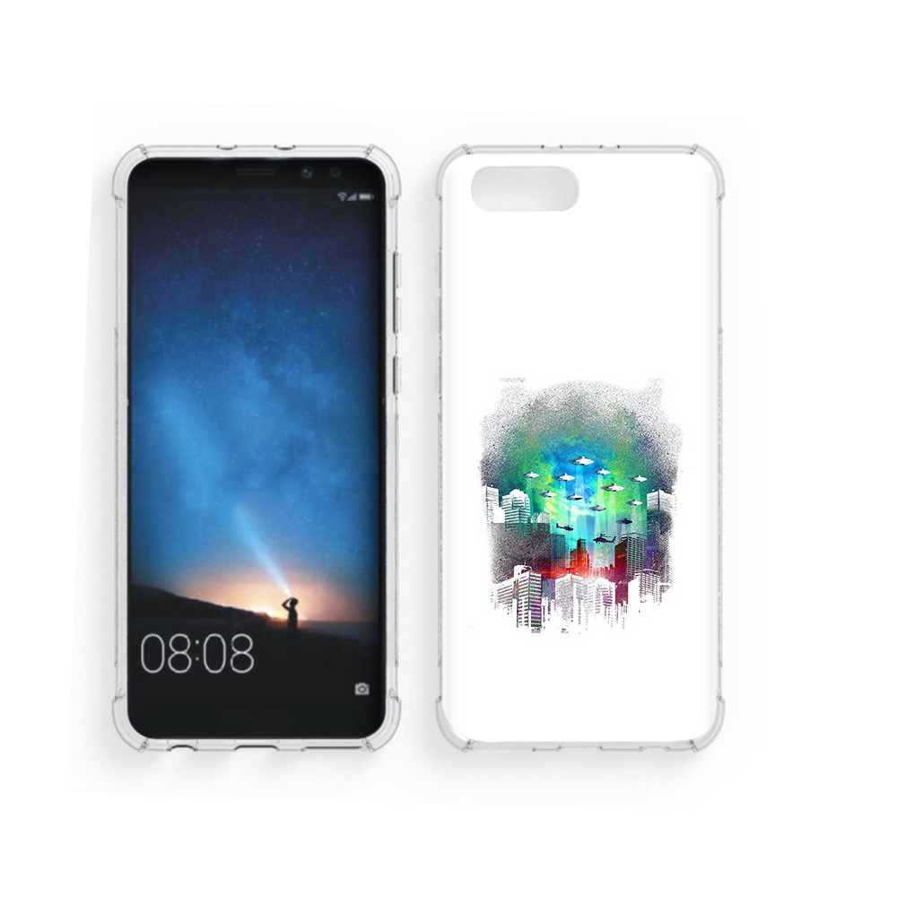 

Чехол MyPads Tocco для Honor V10 город в свечении (PT98539.62.296), Прозрачный, Tocco