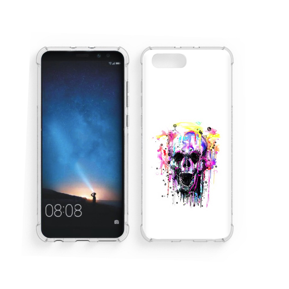 

Чехол MyPads Tocco для Honor V10 граффити череп (PT98539.62.298), Прозрачный, Tocco