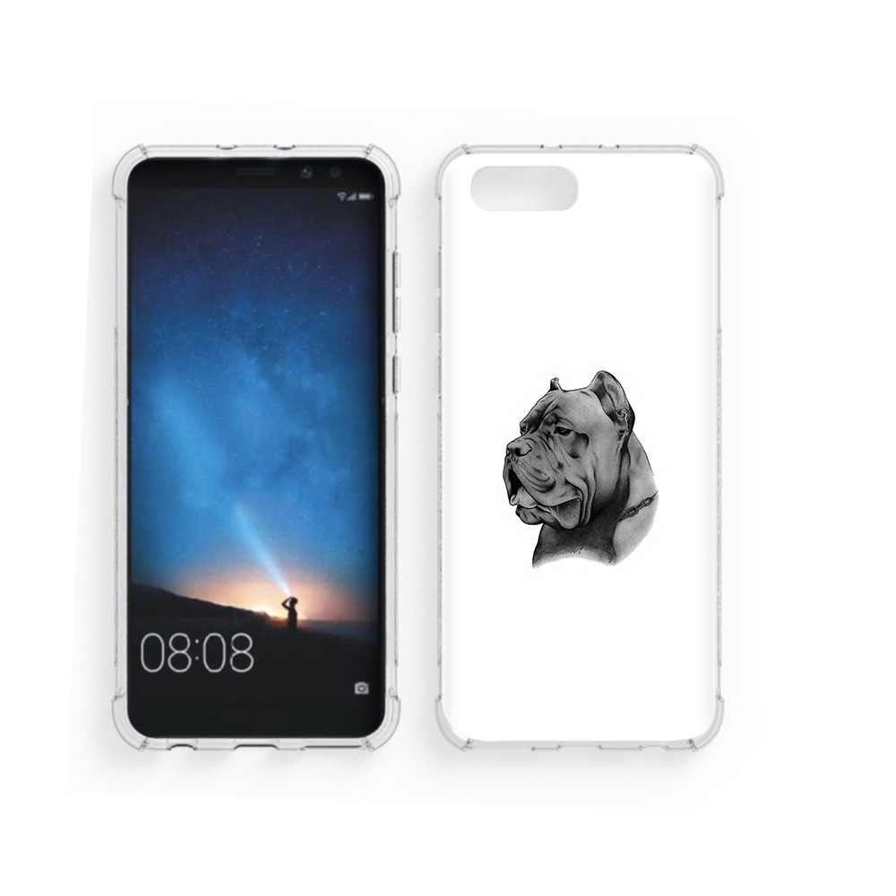 

Чехол MyPads Tocco для Honor V10 грозный бульдог (PT98539.62.300), Прозрачный, Tocco