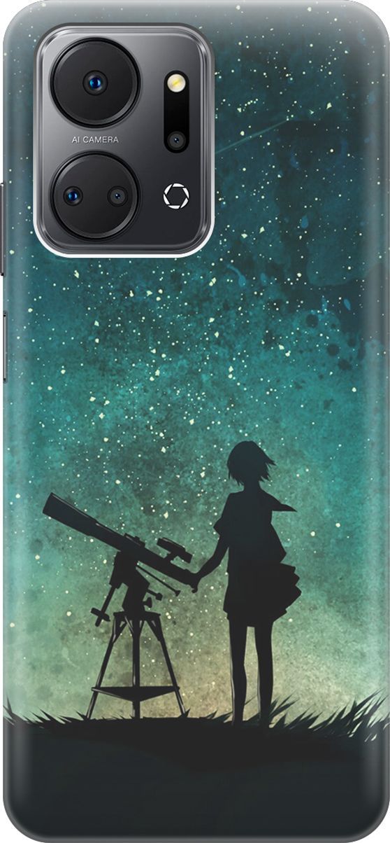 

Силиконовый чехол на Honor X7a с принтом "Загадай желание", Зеленый;черный, 159383