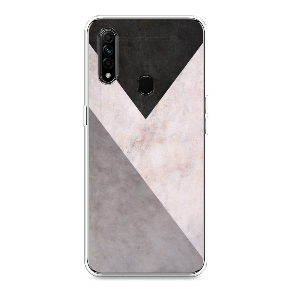 фото Чехол awog "геометричный мрамор" для oppo a31