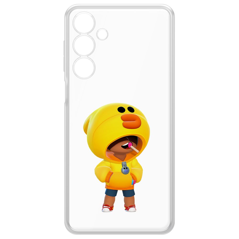 

Чехол-накладка Krutoff Clear Case Brawl Stars-Леон Салли для Samsung Galaxy A16, Прозрачный
