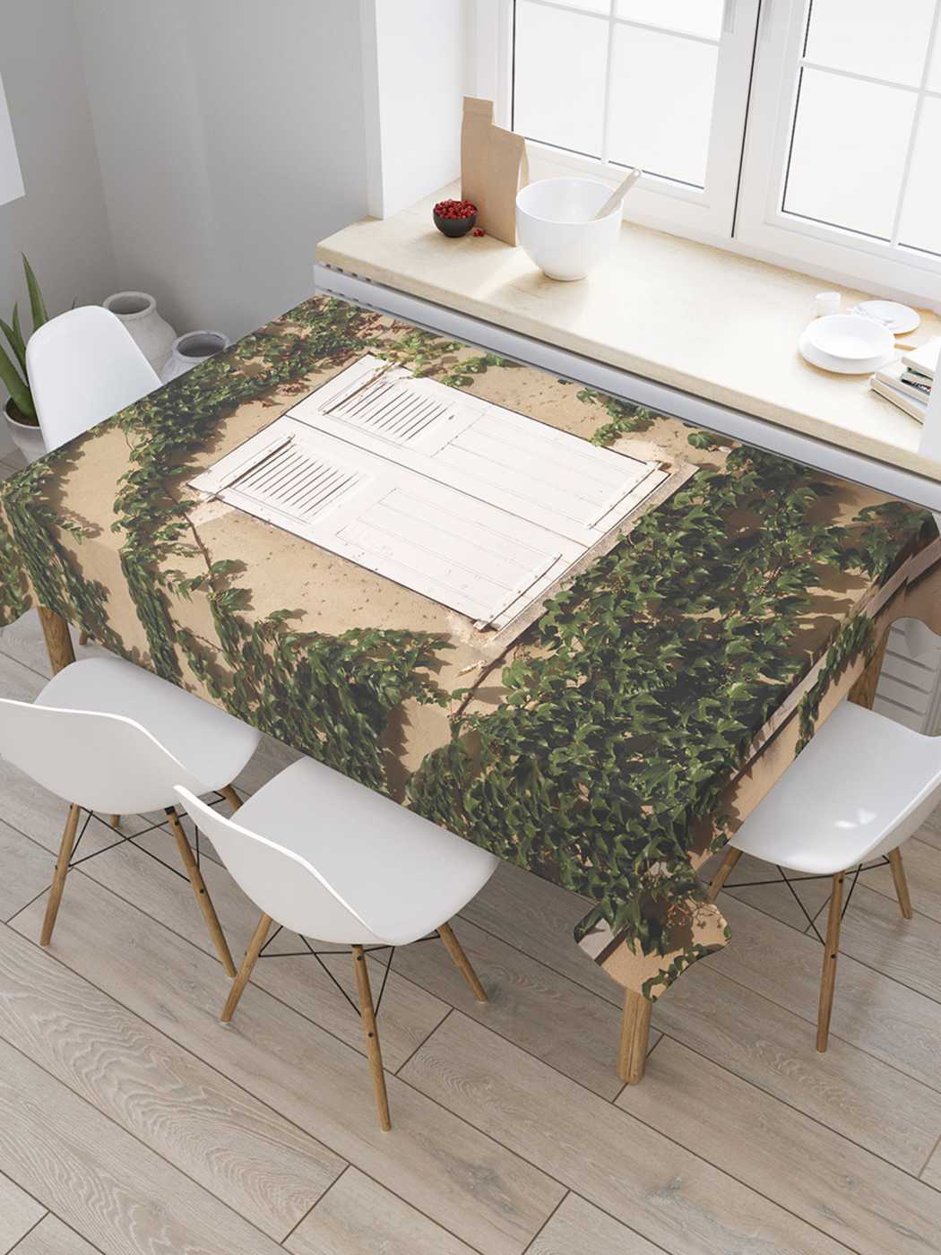 

Скатерть прямоугольная JoyArty "Обрастающая дверь" из оксфорда, 180x145 см, Голубой, Обрастающая дверь