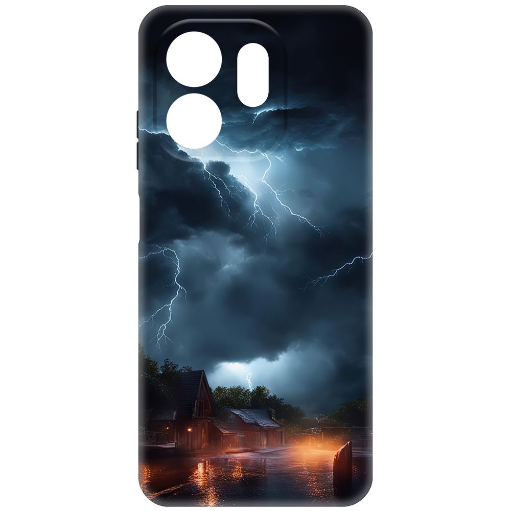 

Чехол-накладка Krutoff Soft Case Ночная гроза для INFINIX Smart 9 черный