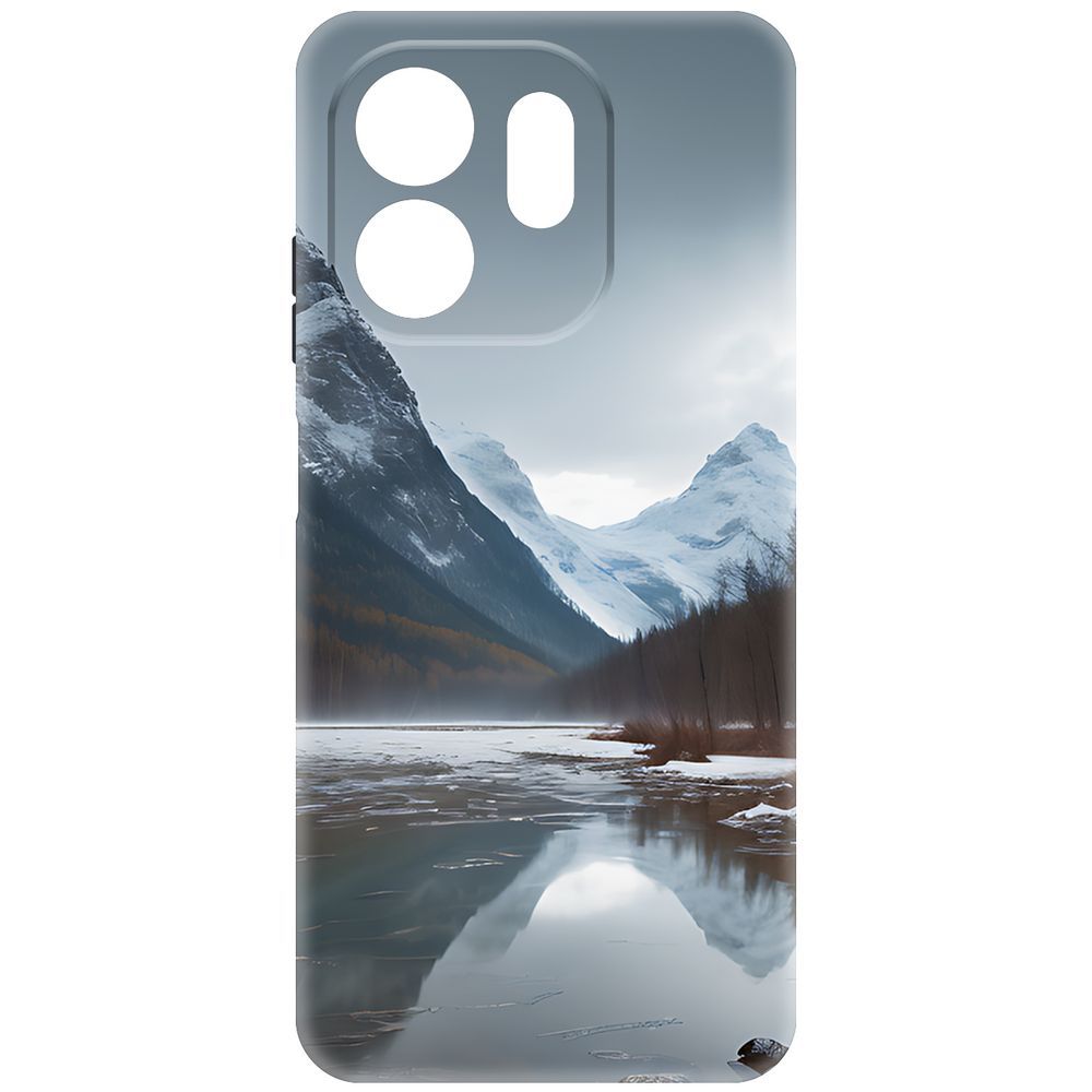 

Чехол-накладка Krutoff Soft Case Весенняя оттепель для INFINIX Smart 9 черный