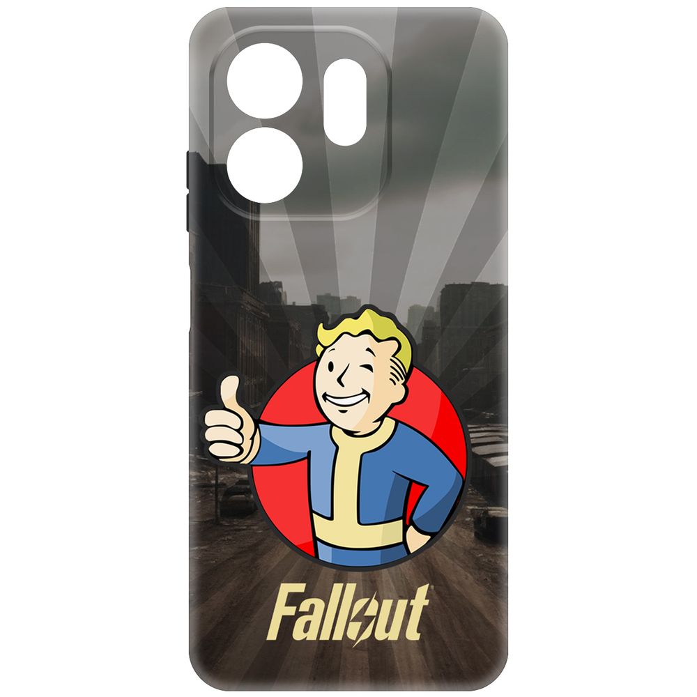 

Чехол-накладка Krutoff Soft Case Фоллаут (Fallout) - Волт-бой для INFINIX Smart 9 черный