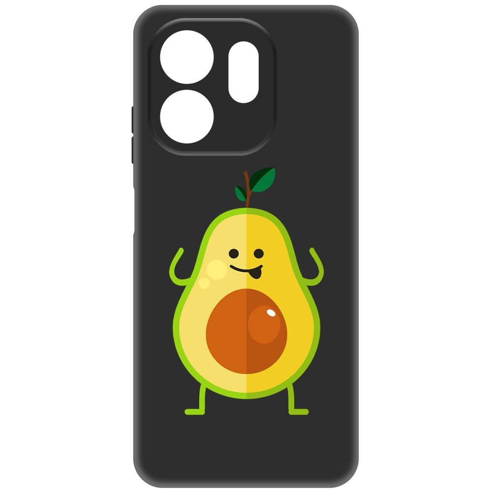 

Чехол-накладка Krutoff Soft Case Авокадо Веселый для INFINIX Smart 9 черный
