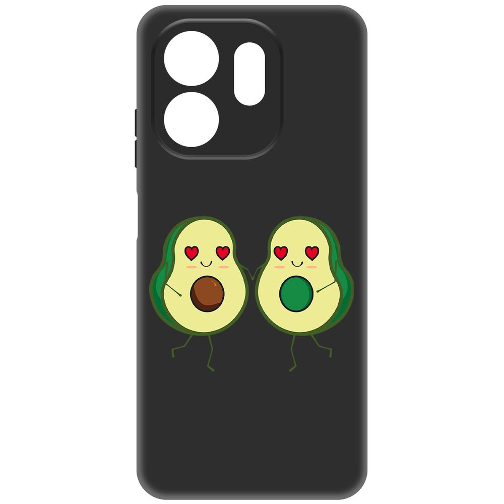 

Чехол-накладка Krutoff Soft Case Авокадо Пара для INFINIX Smart 9 черный