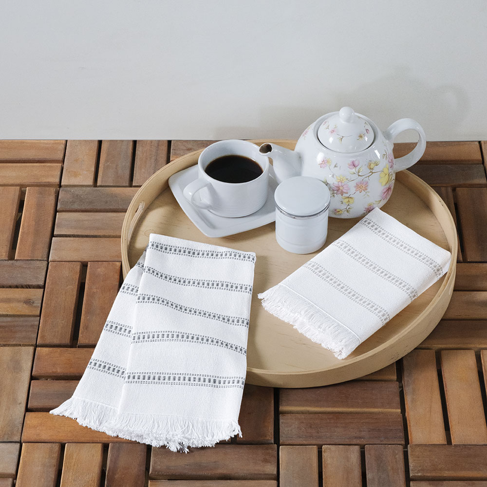 Набор куxонныx полотенец Arya Linen 40x60 2шт. белый xлопок