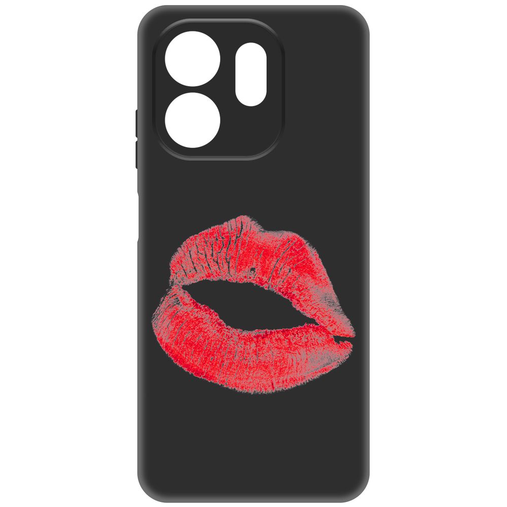 

Чехол-накладка Krutoff Soft Case След помады для INFINIX Smart 9 черный