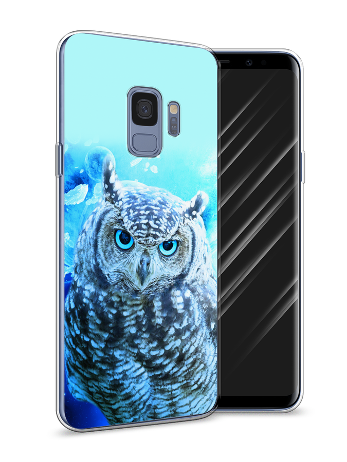 

Чехол Awog на Samsung Galaxy S9 "Сова арт 7", Синий;голубой, 25750-1