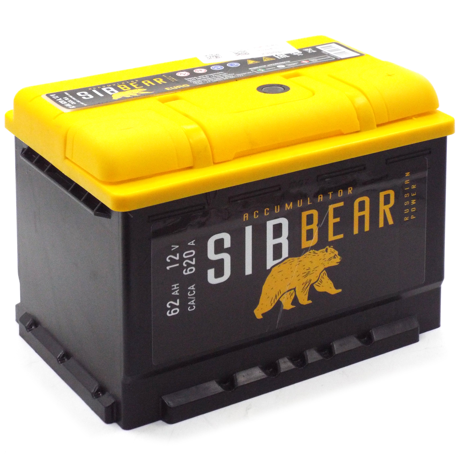 Аккумулятор автомобильный SIBBEAR LB 62 А*ч 242х175х175 Обратная полярность