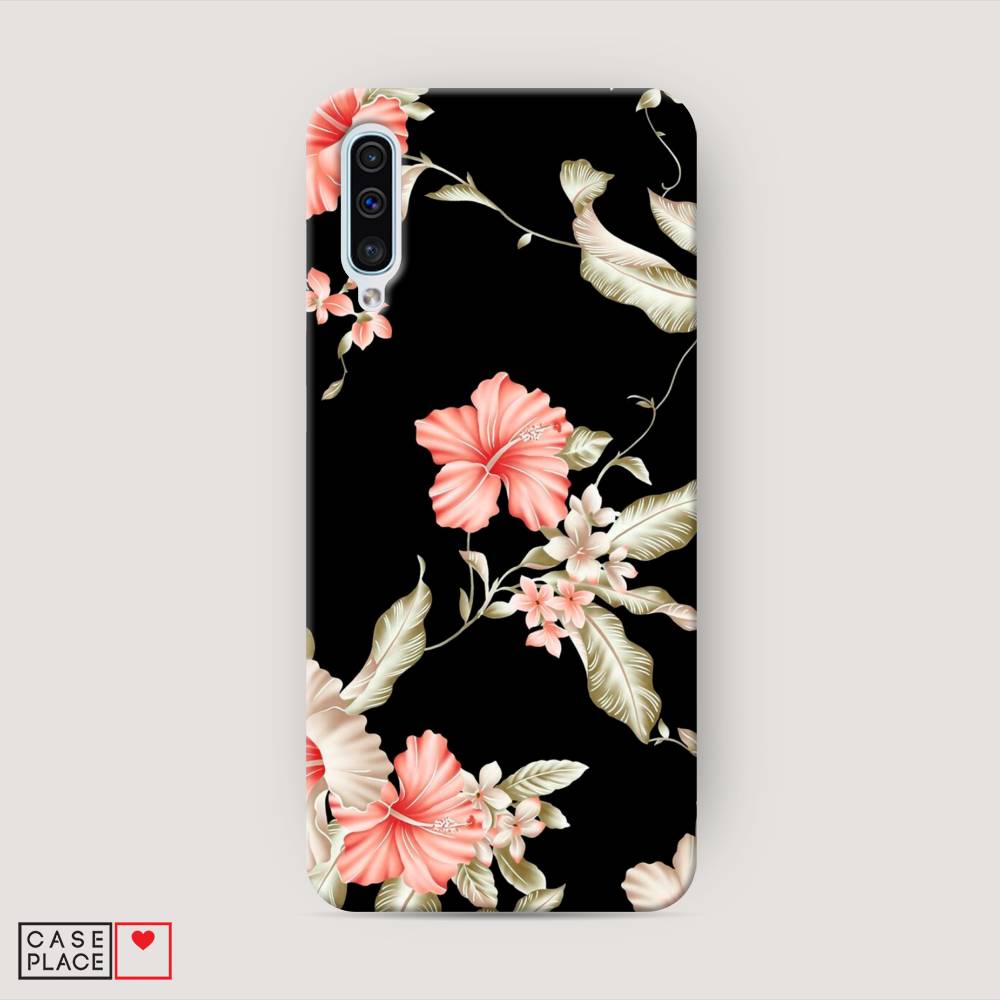 

Пластиковый чехол "Цветы на черном" на Samsung Galaxy A30s, 28820-6