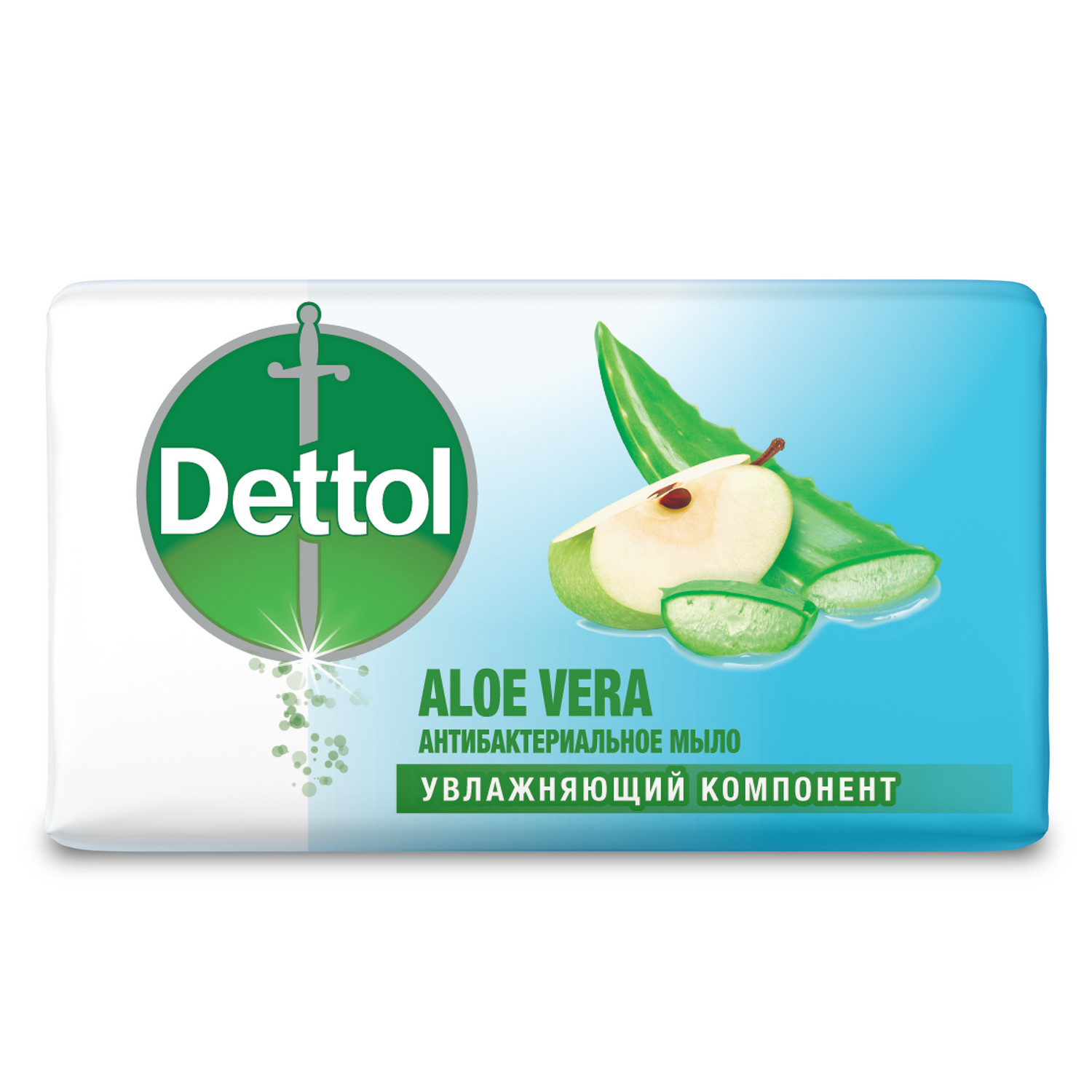 Антибактериальное кусковое мыло для рук Dettol c алоэ вера 100 г