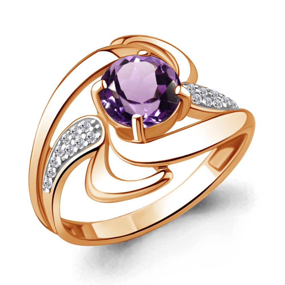

Кольцо из серебра с аметистом р. , Aquamarine 6587504А_925_з, 6587504А_925_з