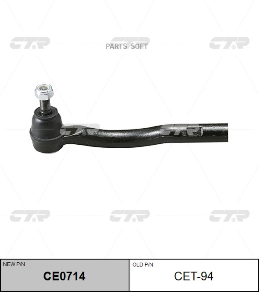 

Наконечник рулевой тяги Заменен на CE0714 прав TOYOTA: PREVIA 90-00, CTR CET-94