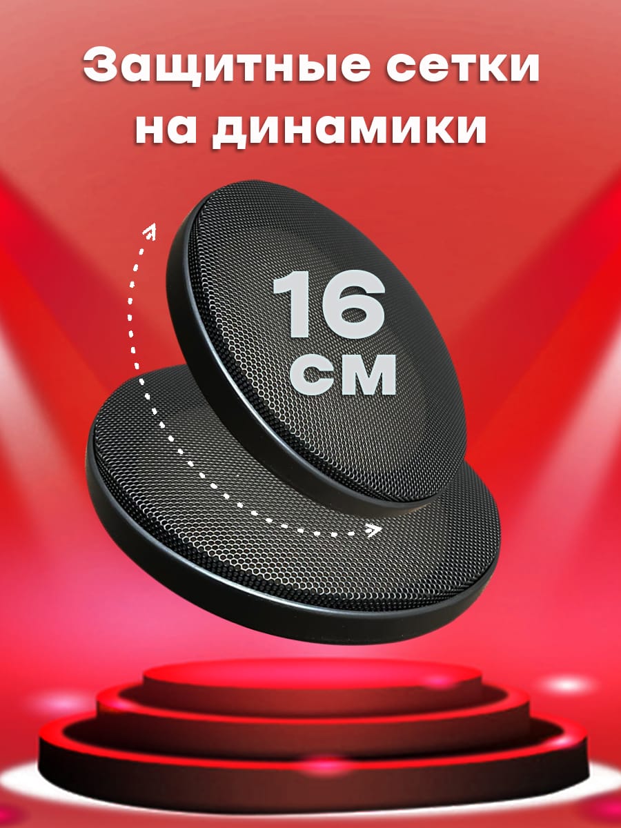 

Защитные сетки GSTAR на динамики 16 / 16.5 см, грили на колонки, SETKI16