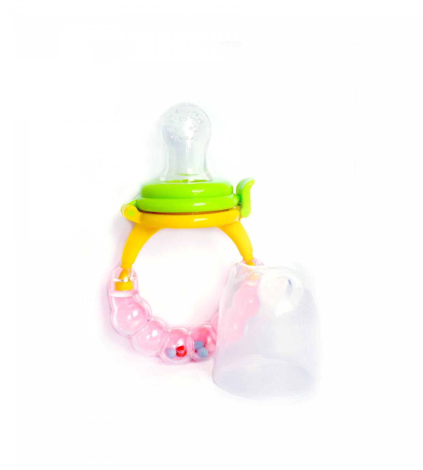 фото Eco baby шейкер силиконовый для прикорма с встроенной погремушкой 4+, 7522