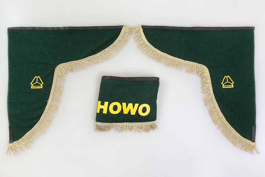 

Ламбрекен HOWO Зеленый с бежевым лобового стекла и угол, Бежевый;зеленый