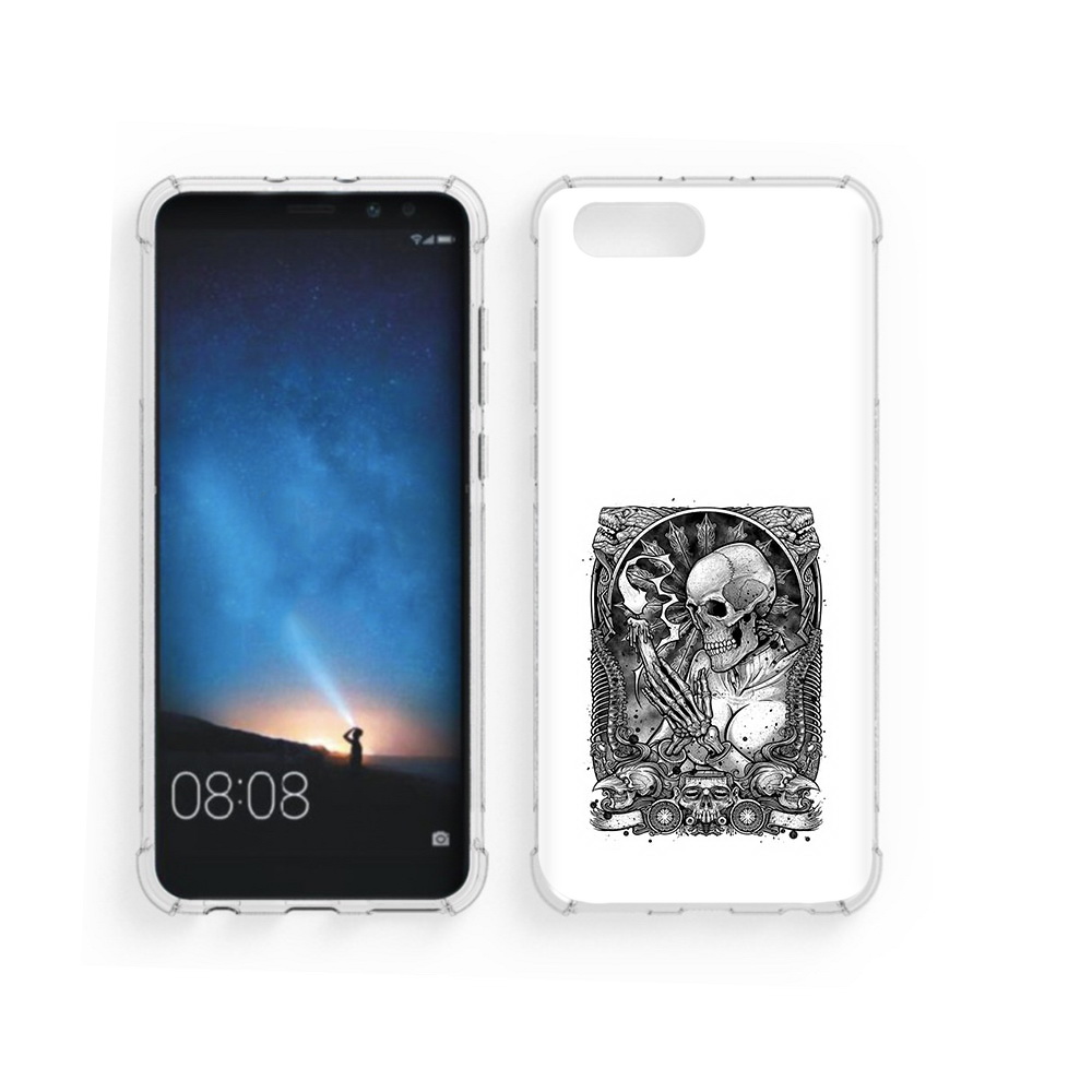 

Чехол MyPads Tocco для Honor V10 девушка скелет (PT98539.62.316), Прозрачный, Tocco