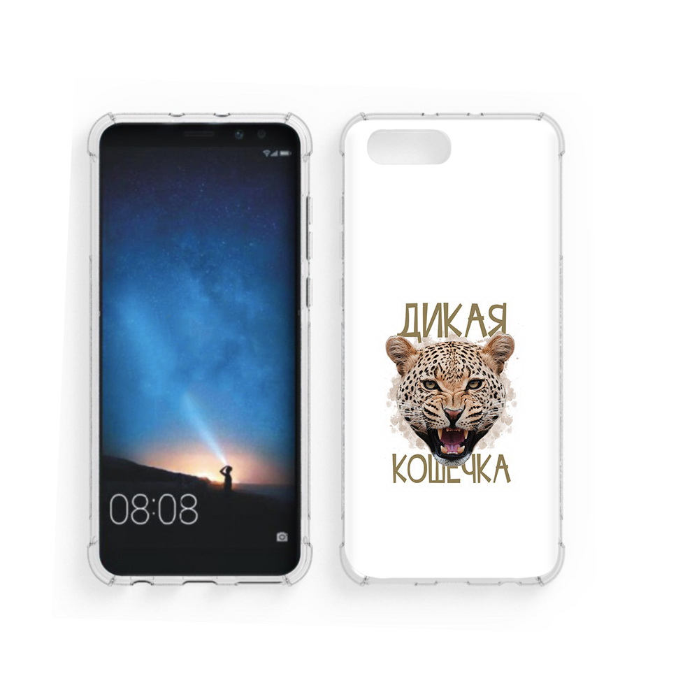

Чехол MyPads Tocco для Honor V10 дикая кошечка (PT98539.62.324), Прозрачный, Tocco