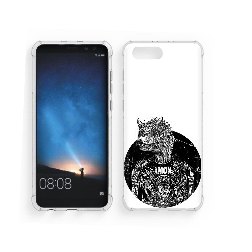 

Чехол MyPads Tocco для Honor V10 динозавр в куртке (PT98539.62.328), Прозрачный, Tocco