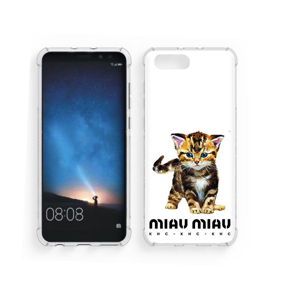 

Чехол MyPads Tocco для Honor V10 Бренд miau miau (PT98539.62.34), Прозрачный, Tocco