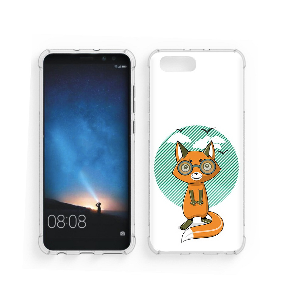 

Чехол MyPads Tocco для Honor V10 задумчивая лиса (PT98539.62.348), Прозрачный, Tocco