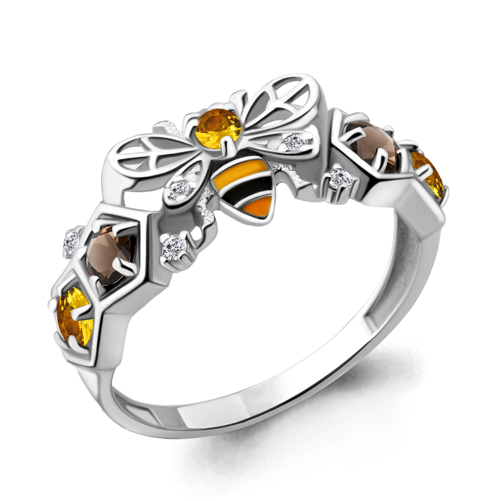

Кольцо из серебра с кварцем р. , Aquamarine 6589335А_925_р, 6589335А_925_р