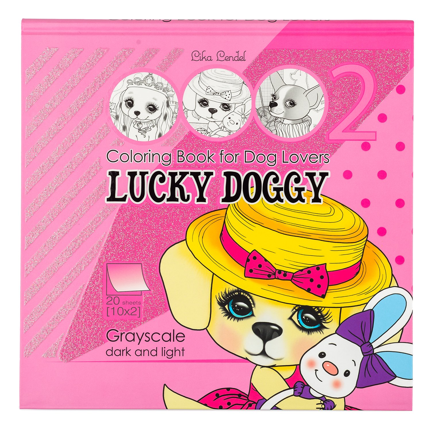 Раскраска-антистресс Art Studio of Happiness 2D 20л Lika Lendel Lucky Doggy Собаки 21294